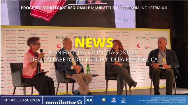 Manifattura 4.0 protagonista dell'”Alfabeto del Futuro” di la Repubblica